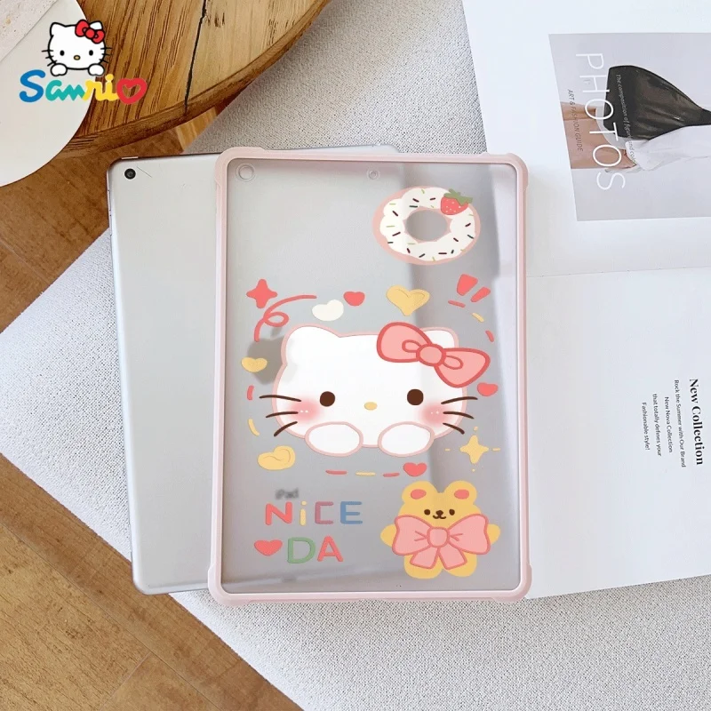 

Sanrio Hello Kittypattern Pink iPad Case Transparent Drop, suitable for iPad Pro 2022/2024, iPad Air 3/5, iPad Mini 6, iPad 6/10