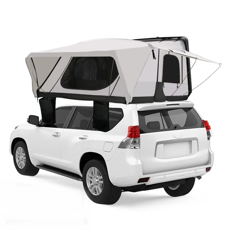 Source factory outdoor camping self-driving tour 3-4 people hard top rollover car roof tent