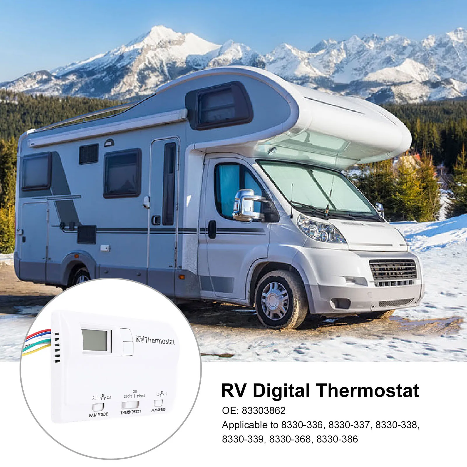 

Цифровой термостат для автодома, 3 режима регулировки, настенный термостат с подогревом и охлаждением 83303362 для 8330-336, 8330-337, 8330-338