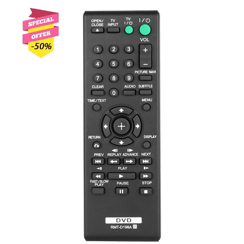 RMT-D198A Remote Control For Sony DVD Player Controller RMT-D198P RMT-D197P DVP-SR170 DVP-SR370 DVPSR170 DVPSR370