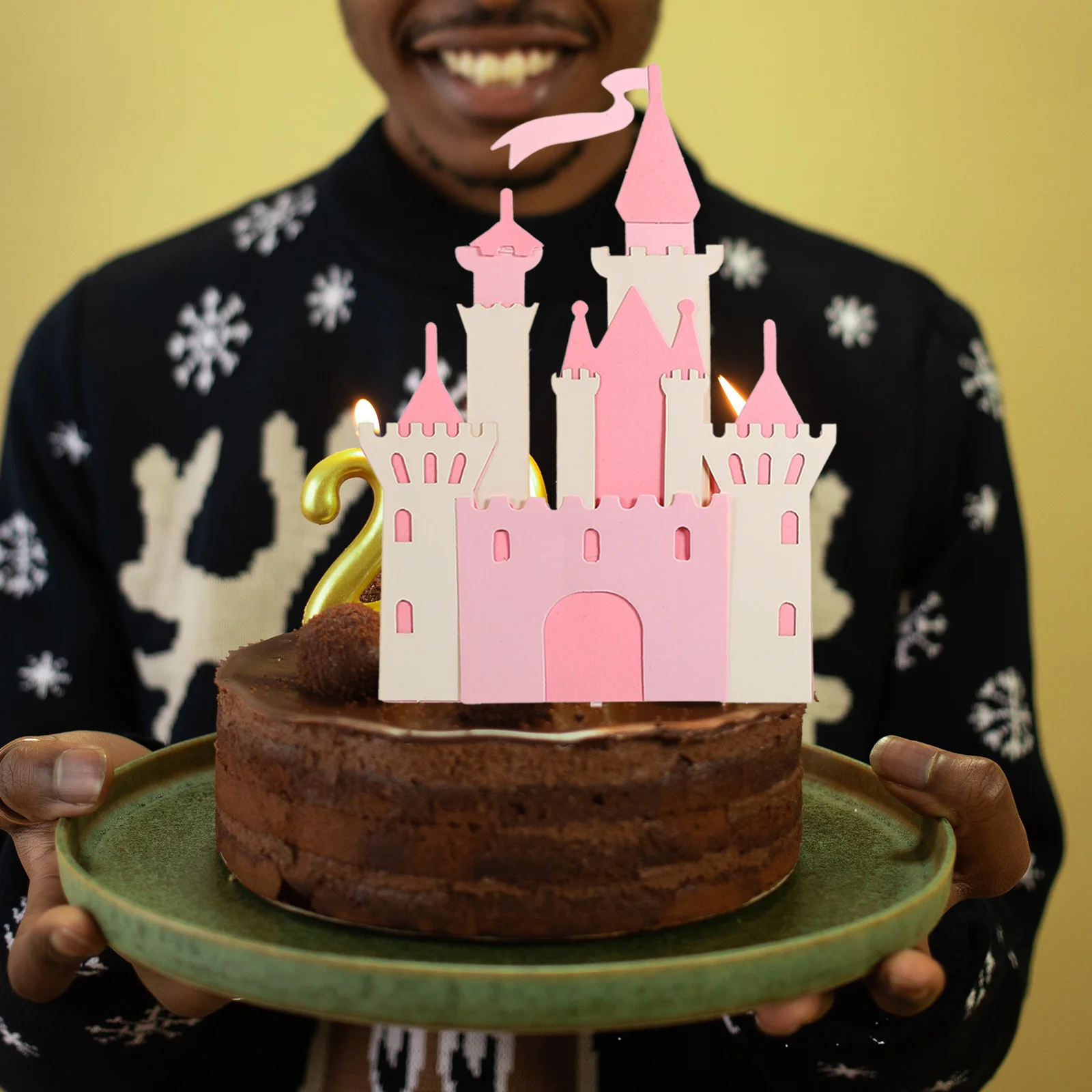 

6pcs Castle Decor Bright Design Cupcake Ornament Birthday Wedding Bridal Shower Party Supplies Unique Dessert