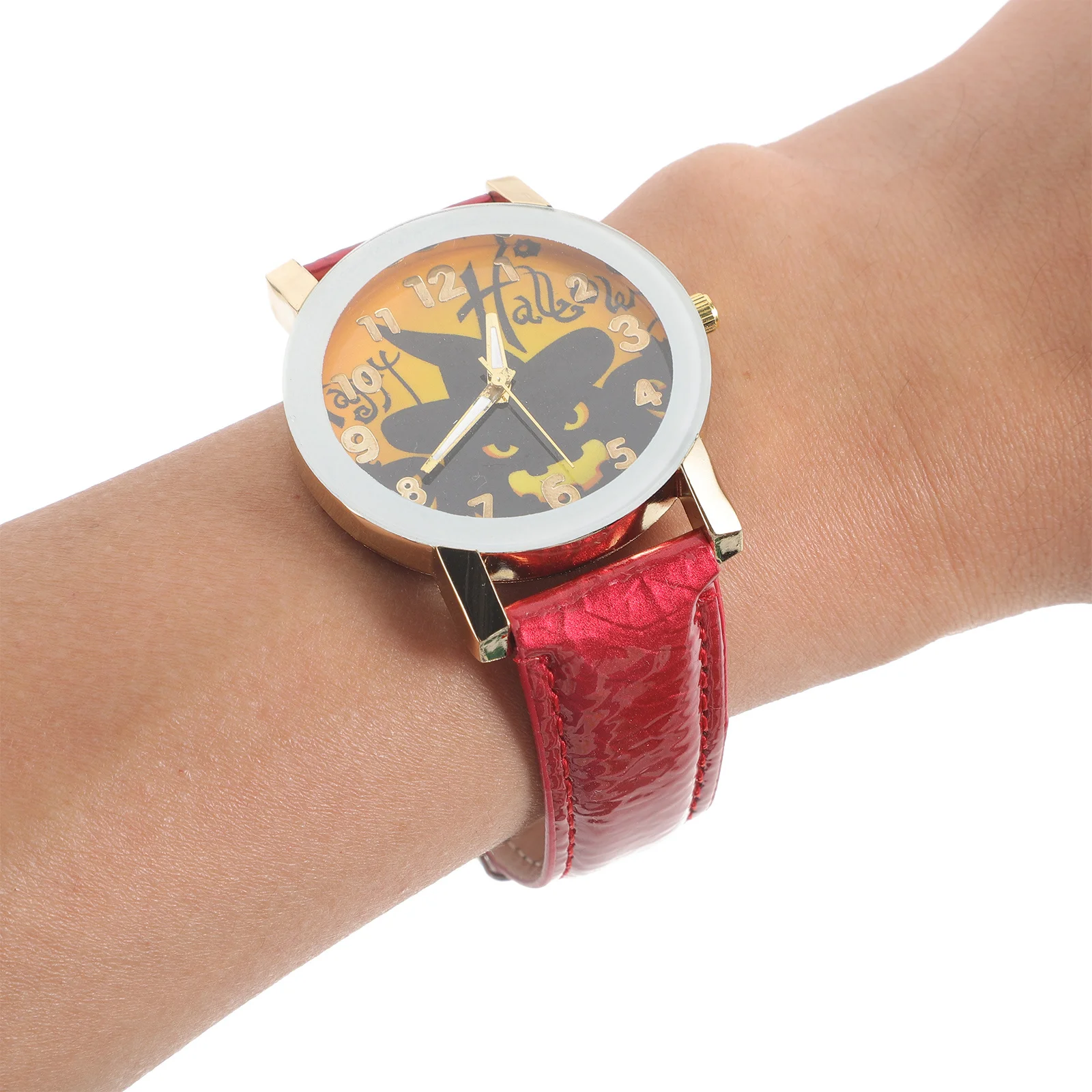 

Casual Watch Red Halloween Edition Adjustable Strap Accurate Quartz Movement Fashion Round Design for Unisex Gift