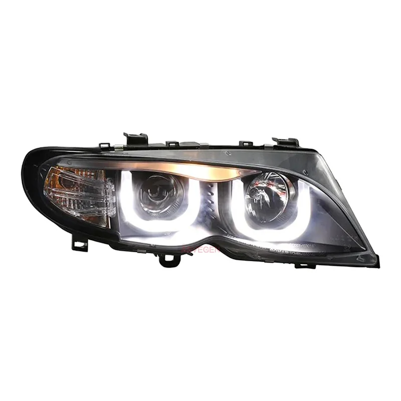 High-quality Headlight For BMW E46 2001-2004 318 320 323 325 330 Four-door single with Vision lens with motor Assembly