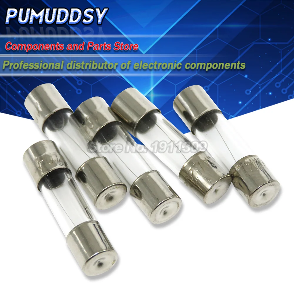 10PCS 5x20 Glass fuse tube 250V 0.1A ~ 25A 5*20 high quality fuse 5*20 0.2A 0.25A 0.3A 1A 1.25A 2A 2.5A 3A 3.15A 4A 5A 6A 6.3A