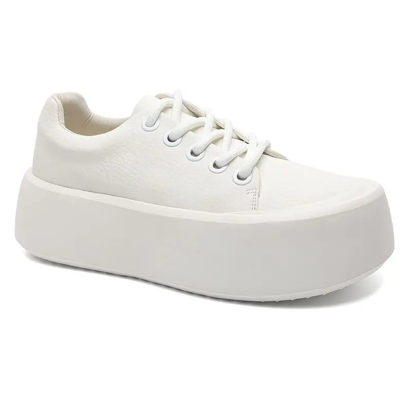 

Unisex Thick Bottom Heightening Skate Shoes Casual Sport Shoes Trendy All-Match Flat Bread Loafers Couple's Slip-On Sneakers