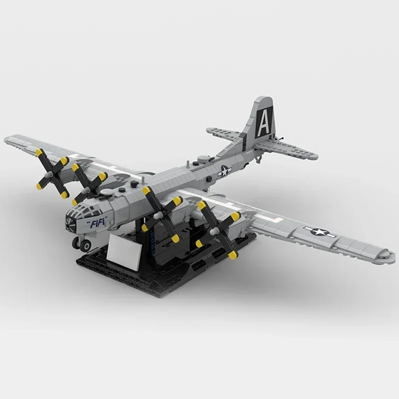 Moc Building Bricks Военный истребитель Модель 1:72 B-29 Superfortres Технология Модульные блоки Подарочные рождественские игрушки Набор «сделай сам» Сборка