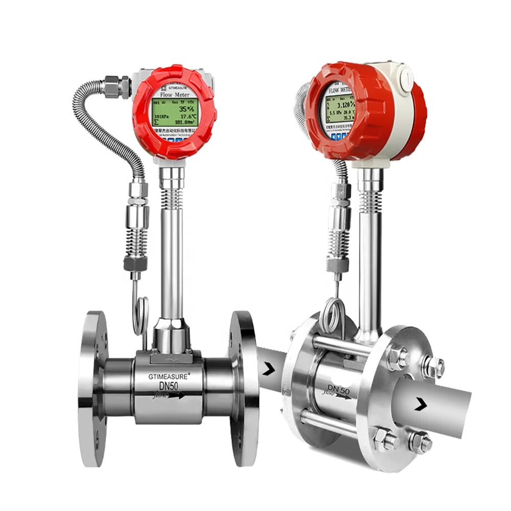 

Intelligent Digital Gas Vortex Flowmeter OEM Water Flowmeter Flange Temperature and Pressure Compensation Steam Flowmeter