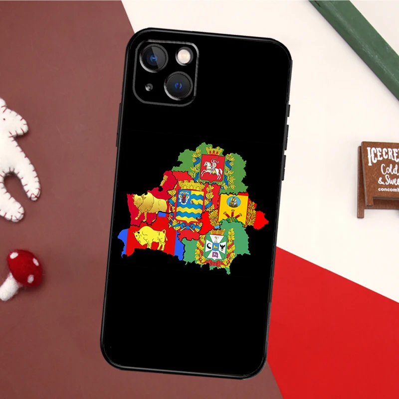 Belarus Flag Coat of Arms Phone Case For iPhone 16 15 14 11 12 Mini 13 Pro Max X XR XS Max Plus Soft Cover Shell