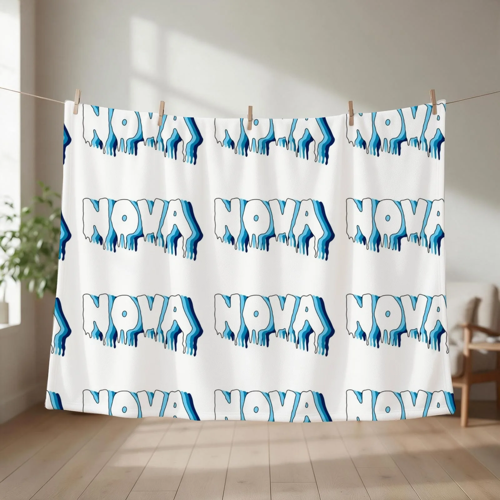 Nova Drip Throw Blanket couch cozy soft plush fuzzy picnic outdoor blanket