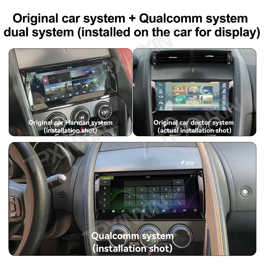 10.25 بوصة تعمل باللمس أندرويد 14.0 لجاكوار F-TYPE 2013 - 2020 سيارة carplay نظام تحديد المواقع والملاحة الوسائط المتعددة مشغل ستيريو رئيس وحدة #5