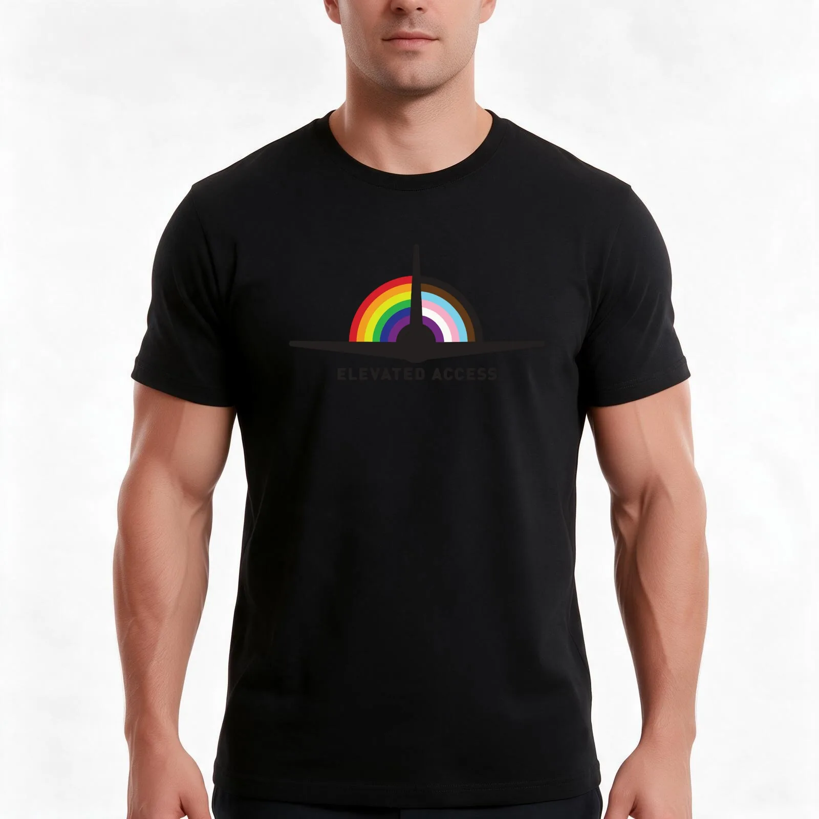 Elevated Access with Text Black Men T Shirt t shirts for man cotton