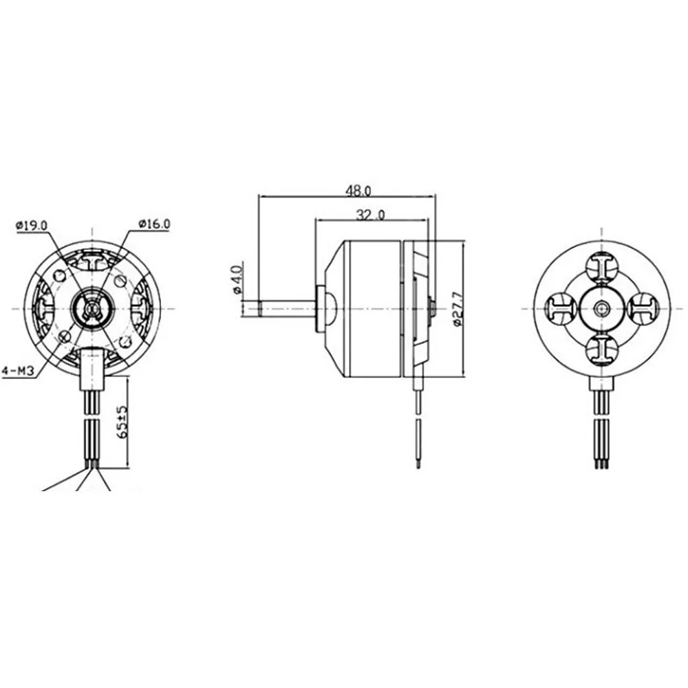 A2217 RC Aircraft Brushless Motor KV950 KV1100 KV12500 KV1500 KV1750 KV2300 KV2700 2-3S Lipo Banana Plug Fixed Wing Drone Parts