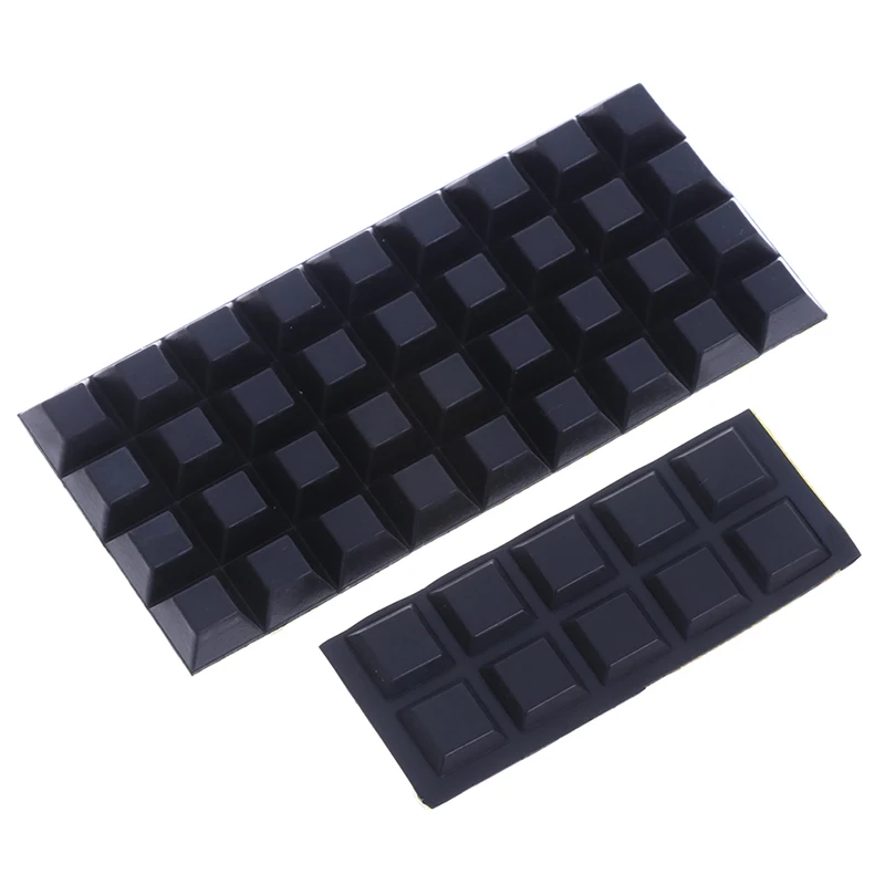 10/20/40pcs Square Rubber Feet Self-adhesive Bumper Door Buffer Black Furniture Cushion