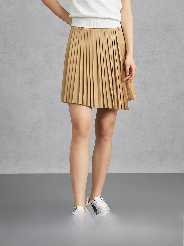

Ele Golf Sle Pleated Skirt for Women RAPIDO Spring Summer New Arrival Spor Casual Pure Color Brand Logo Design