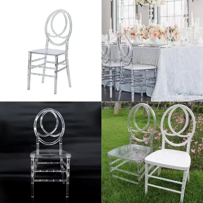 durable Factory Wholesale Wedding Transparent Chair Acrylic Clear Chiavari Wedding Chair Hotel Plastic Chair