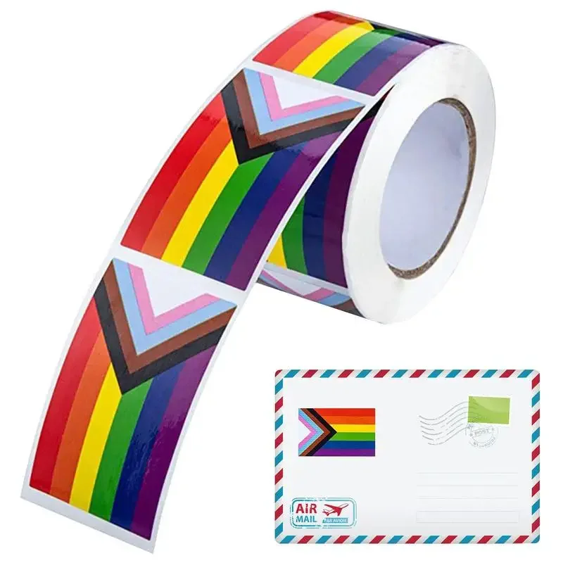 Gay Pride Stickers Adhesive Rainbow Decals Decorative Gar Pride Labels LGBT Accessories Pride Decorations for Gay Events Parade