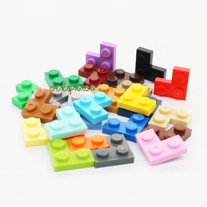 

100PCS MOC 2420 Plate 2x2 Building Blocks Kit High-Tech Board Corner Bricks Particle DIY Idea Toys Children Birthday Kid Gifts