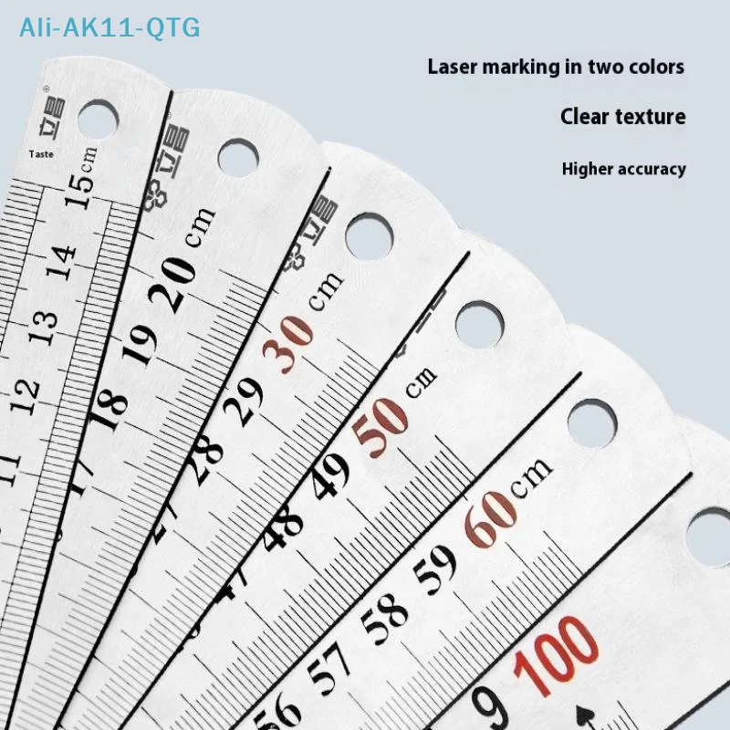 NEW 15-100CM Zero Glare Satin Chrome Stainless Steel Machinist Engineer Ruler With Graduations In MM