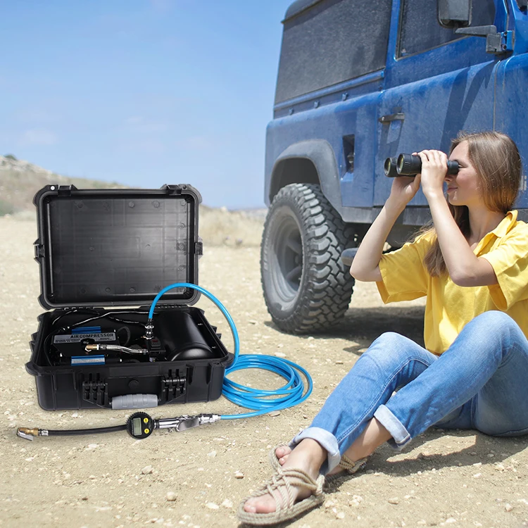 Double Cylinder Tyre Inflator 12/24V Car Air Compressor Car Tire Pump