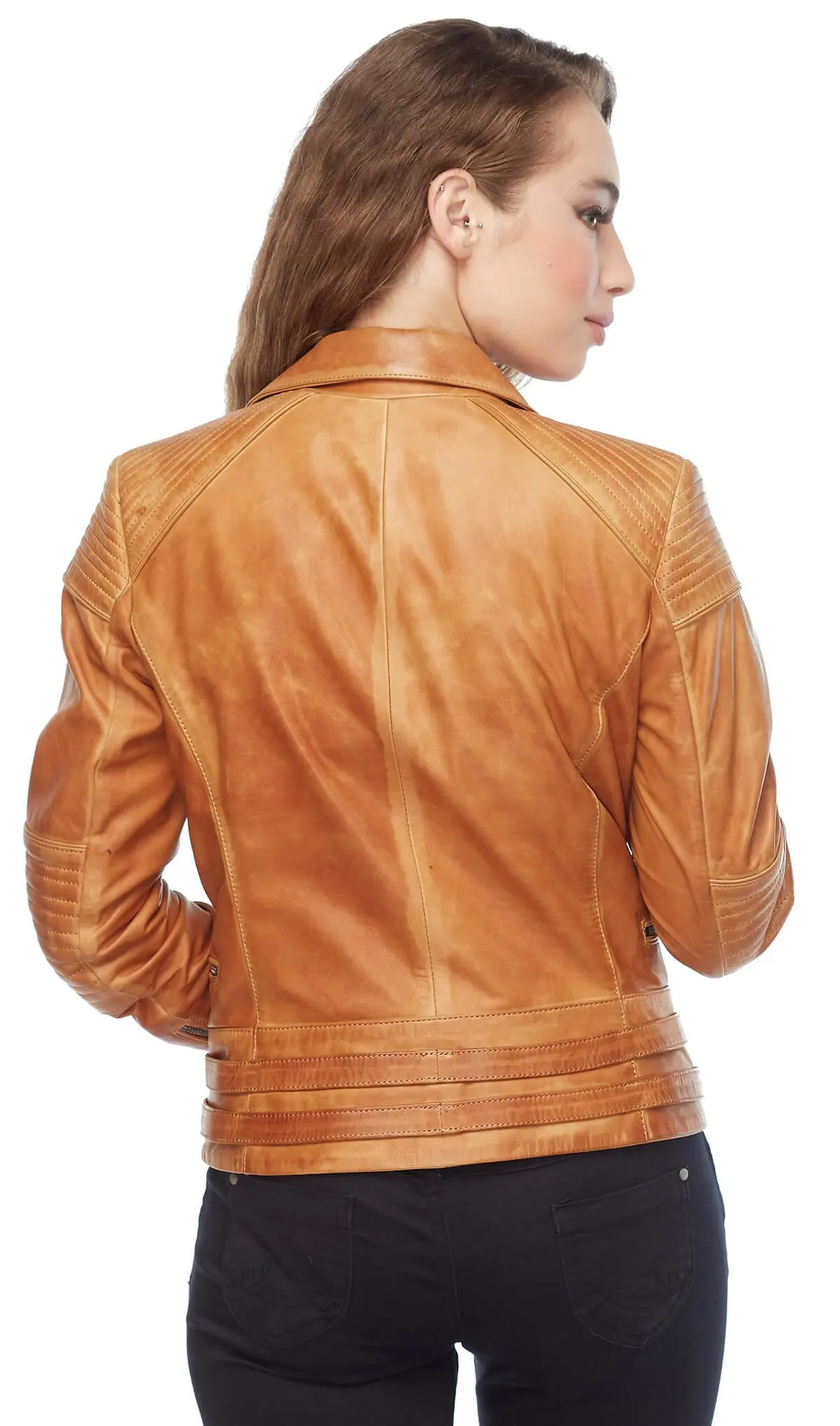 Chaqueta de piel auténtica para mujer, abrigo de piel de oveja, otoño e invierno, talla grande, Vintage, para motorista, 2022