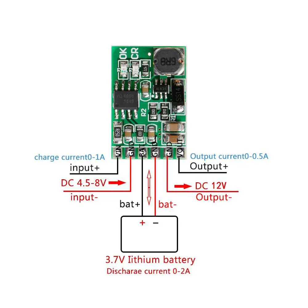 12V UPS Power Diy Board Charger และ Step-Up DC DC Converter DD05CVSA 2 In 1โมดูล