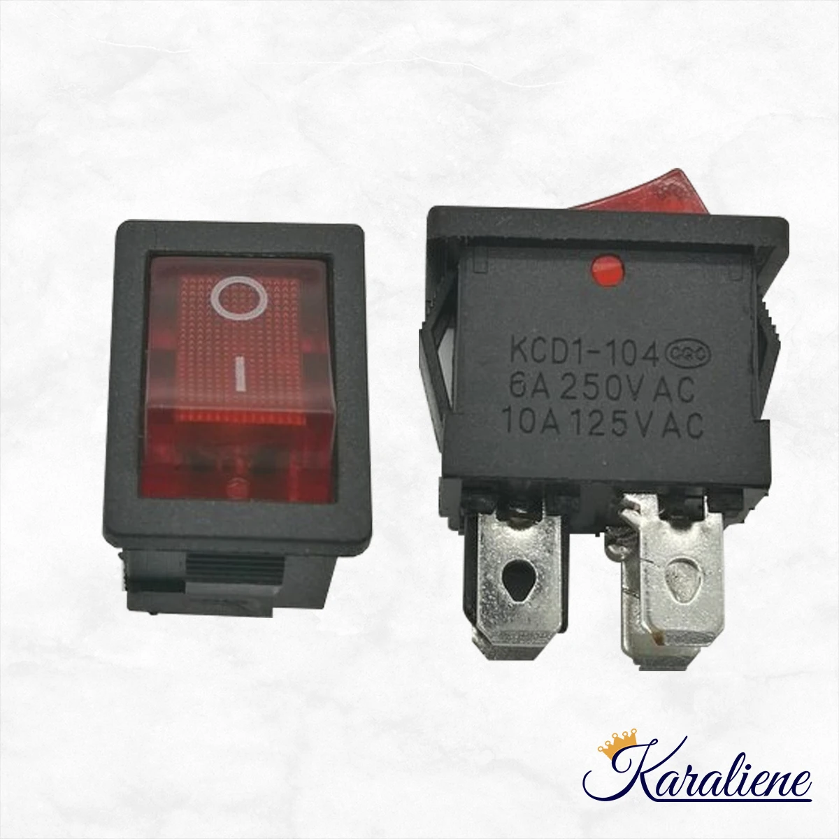 2pcs KCD1-104 ON-OFF Rocker Switch 4 Pins 15*21mm 6A 250VAC/10A 125VAC