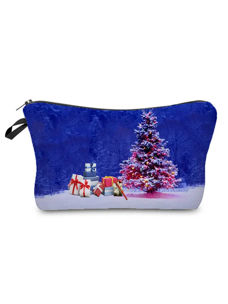 Christmas Tree Printed Cosmetic Bags Waterproof Makeup Bag Hot Sale Candy Gift Bag Hot Sale Organizer Bag Portable Storage Bag