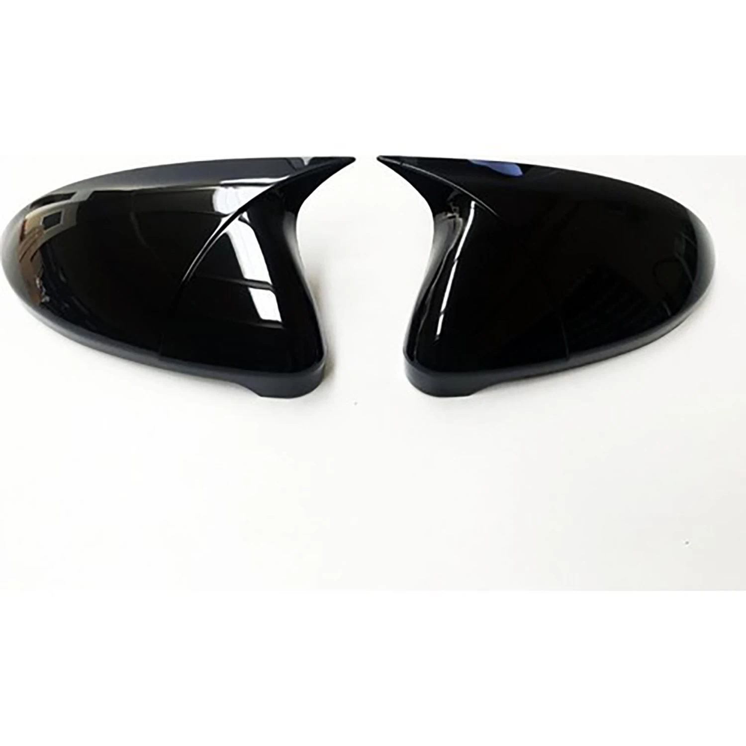 For VW Golf 7, 2 Pieces High Quality Abs Plastic Bat Style Mirror Covers Caps RearView Mirror Case Cover Gloss Black