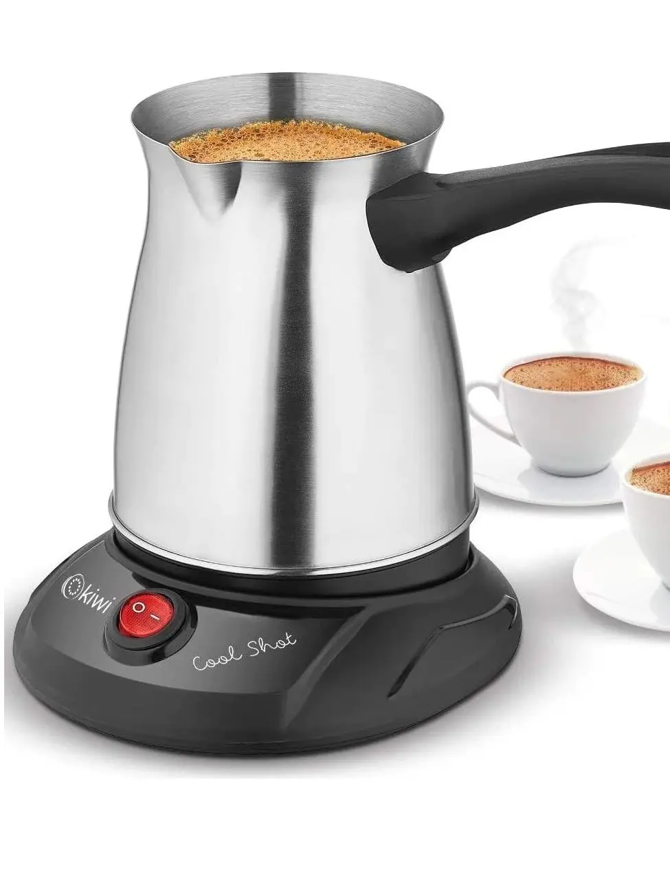 Bild 4: Kaffeekanne aus Stahl, Wasserkocher, türkische Kaffeemaschine, Kiwi Kcm 7512