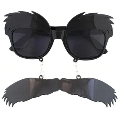 Black Color Curly Whiskered Party Sunglasses 431619880