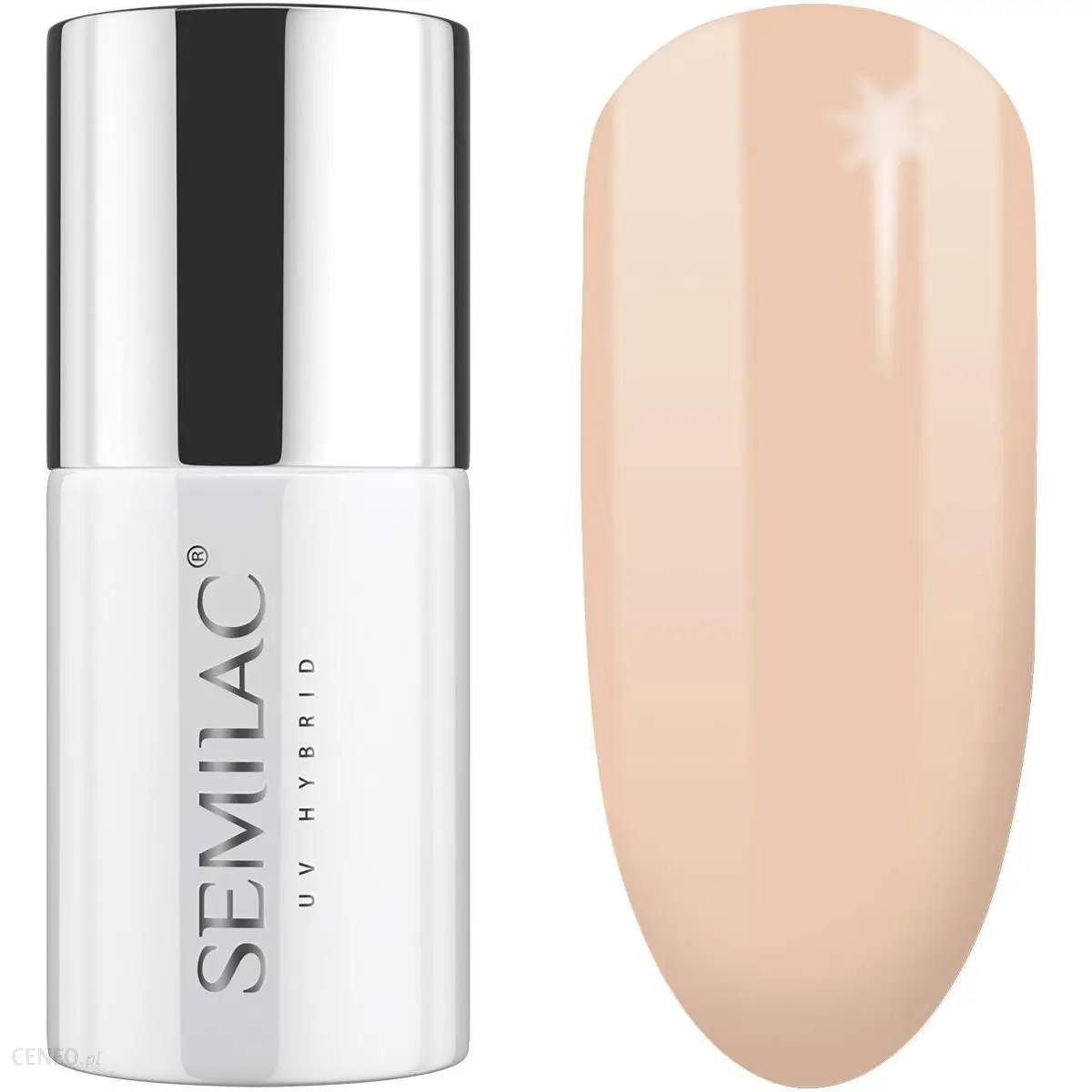 Semilac Warm Beige 216 semi-permanent cover, UV hybrid nail polish texture Gel