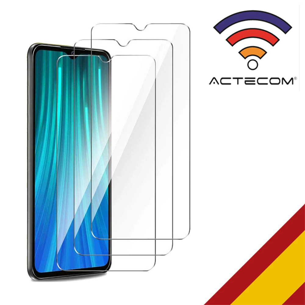 ACTECOM 3 Pack screen Protector Compatible with Xiaomi Redmi 9T tempered glass CASE FRIENDLY 9H 2.5D (3 PCs)