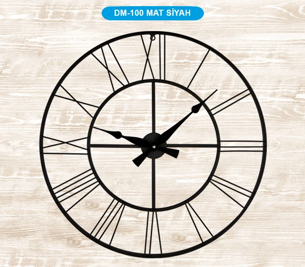 Galaxy DM-100 Metal Case Wall Clock 70 CM MATT BLACK