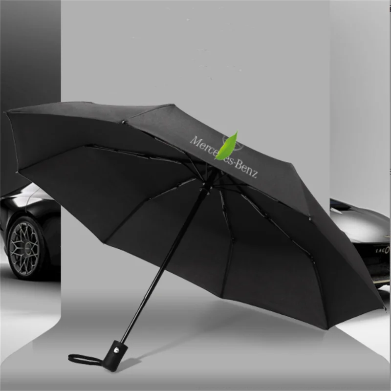 Car Logo Automatic Umbrella Rain Portable Auto Emblem Business Umbrella Father's Day Gift Black Bumbershoot Parasol Sunshade