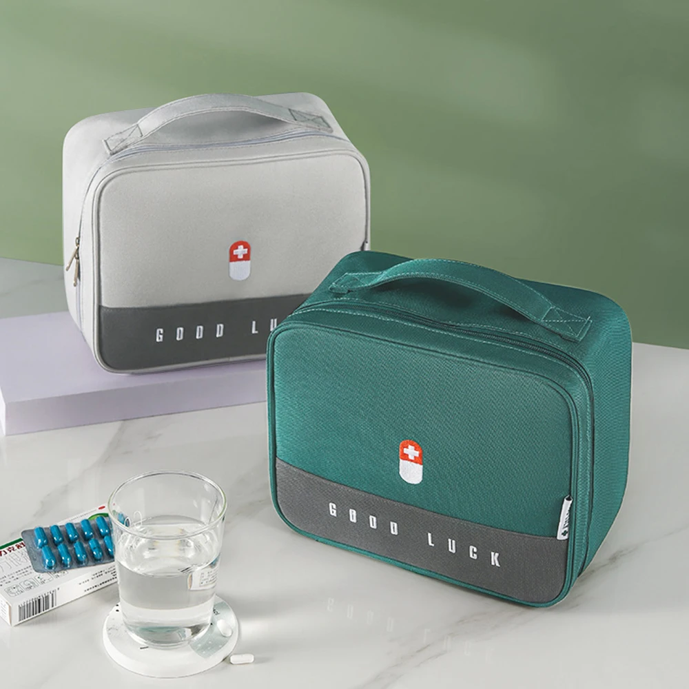 Large-Capacity Thickened Medicine Box Layered Family First Aid Kit Medicine Boxes Medicine Cabinet Portable Fabric Storage Bag