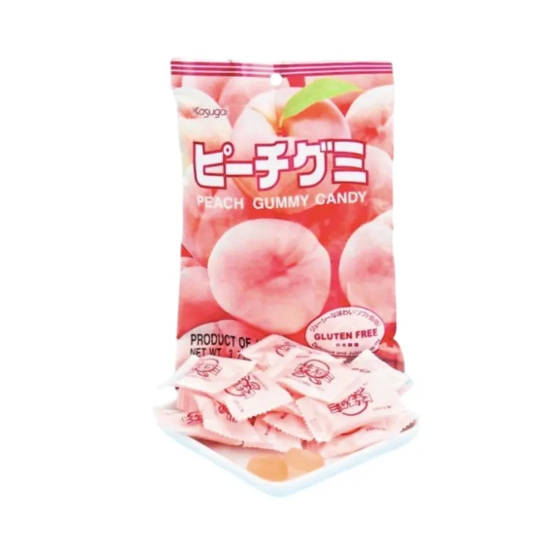 Caramelo gomoso de  japonesa Sabor melocotón Kasugai 107G*2 unidades