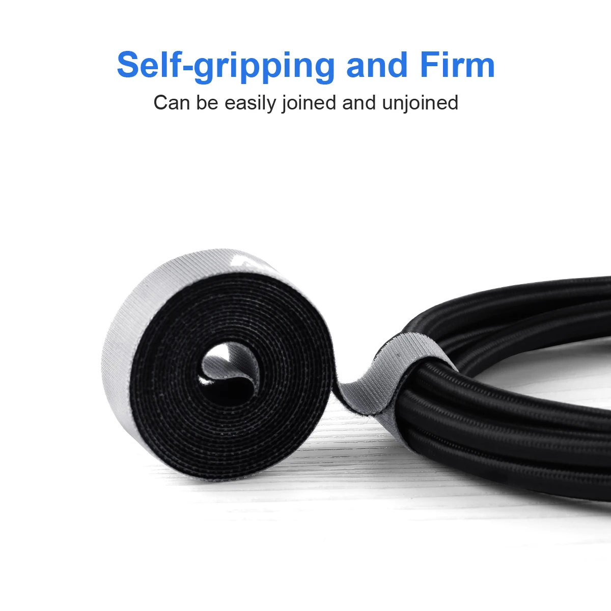 AMPCOM Hook and Loop Tape Fastener Tape Strips Nylon Cable Organizer Adhesive Management Reusable cable tie for phone Cord