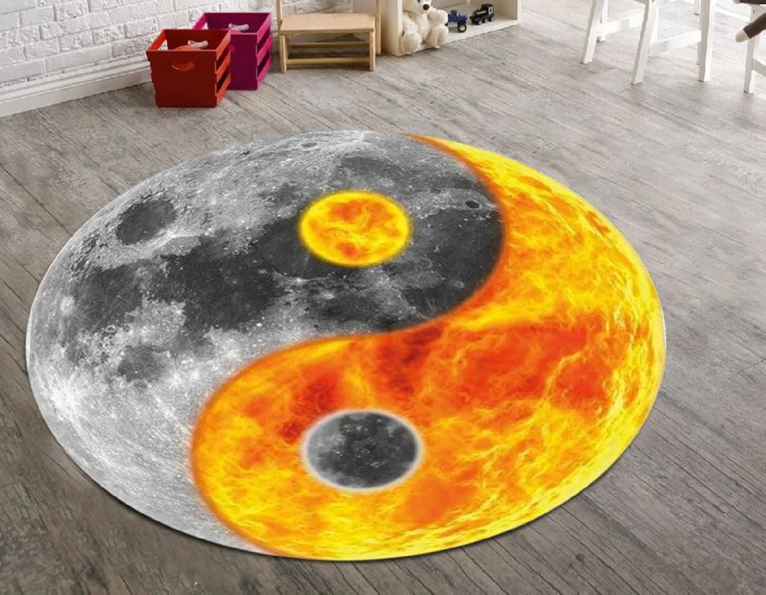 Yingyang Rug, Living Room Rug, Yingyang Rug, Round Rug,Round Carpet,Pattern Round,Popular Rug,Themed Rug,Home Decor