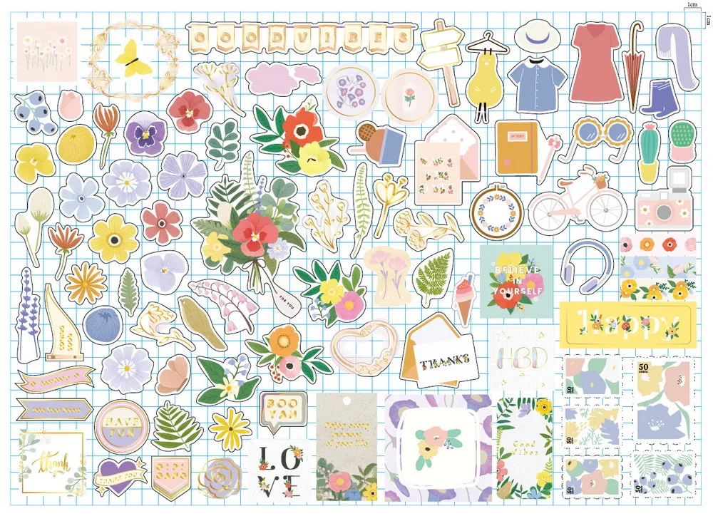 Creative Path Good Vibe Life Scrapbooking-Stanzformen, Vintage-Papier-Stanzformen, Verzierungen für DIY-Tagebuch, Planer, Kartenherstellung – Detail 2