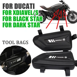 For DUCATI Xdiavel S XdiavelS Black Star Dark Star Motorcycle Accessories Side Bag Fairing Tool Storage Bags Triangle Bags Frame