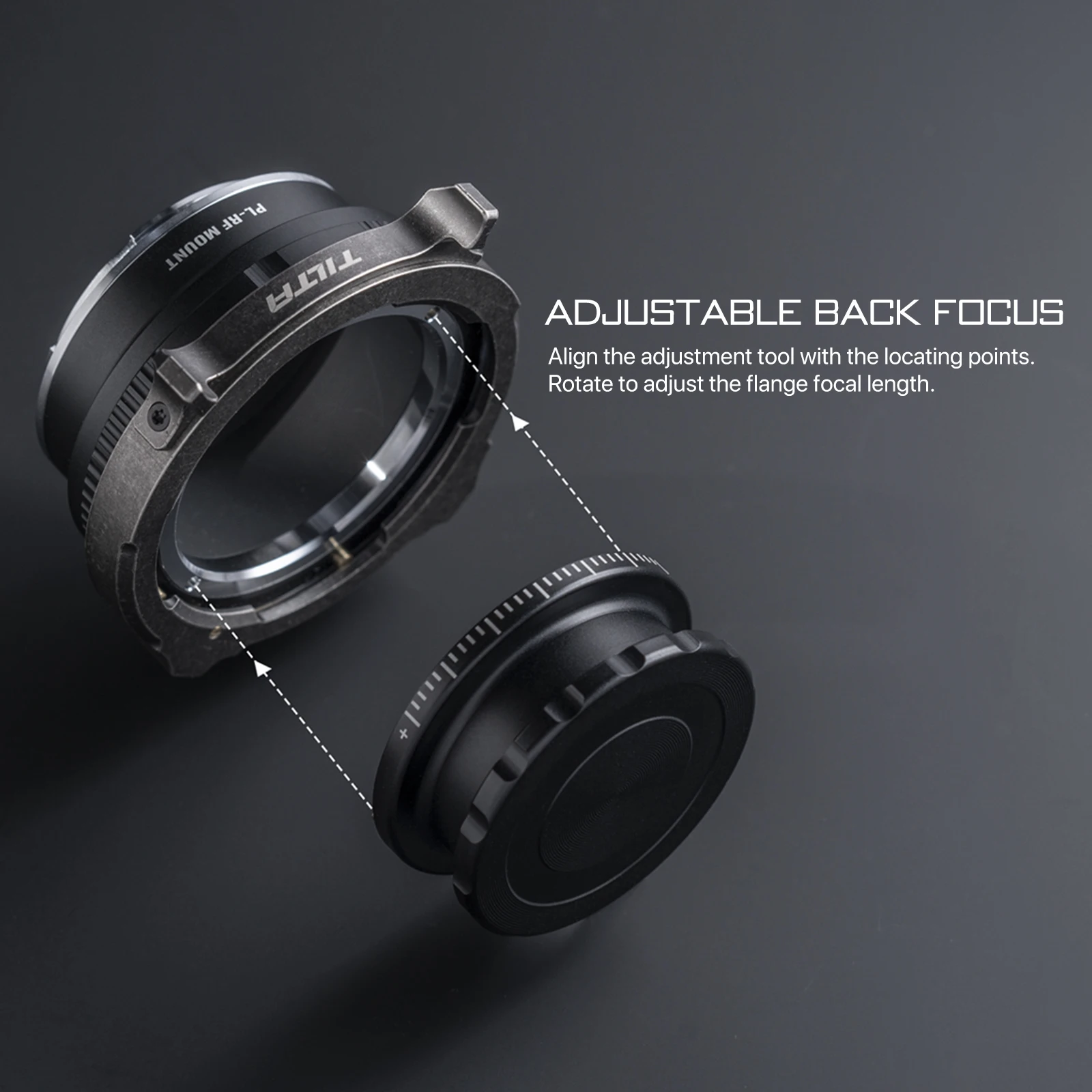 TILTA TA-RF-LPL2 Tiltaing for Canon RF Mount to ARRI LPL Mount Adapter with Back Focus for RED Komodo Camera