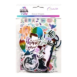 Kreatywna ścieżka 142 sztuk papieru Diecuts efemera kształty upiększeń folia projekt Scrapbooking Cardmaking Journal dekoracje