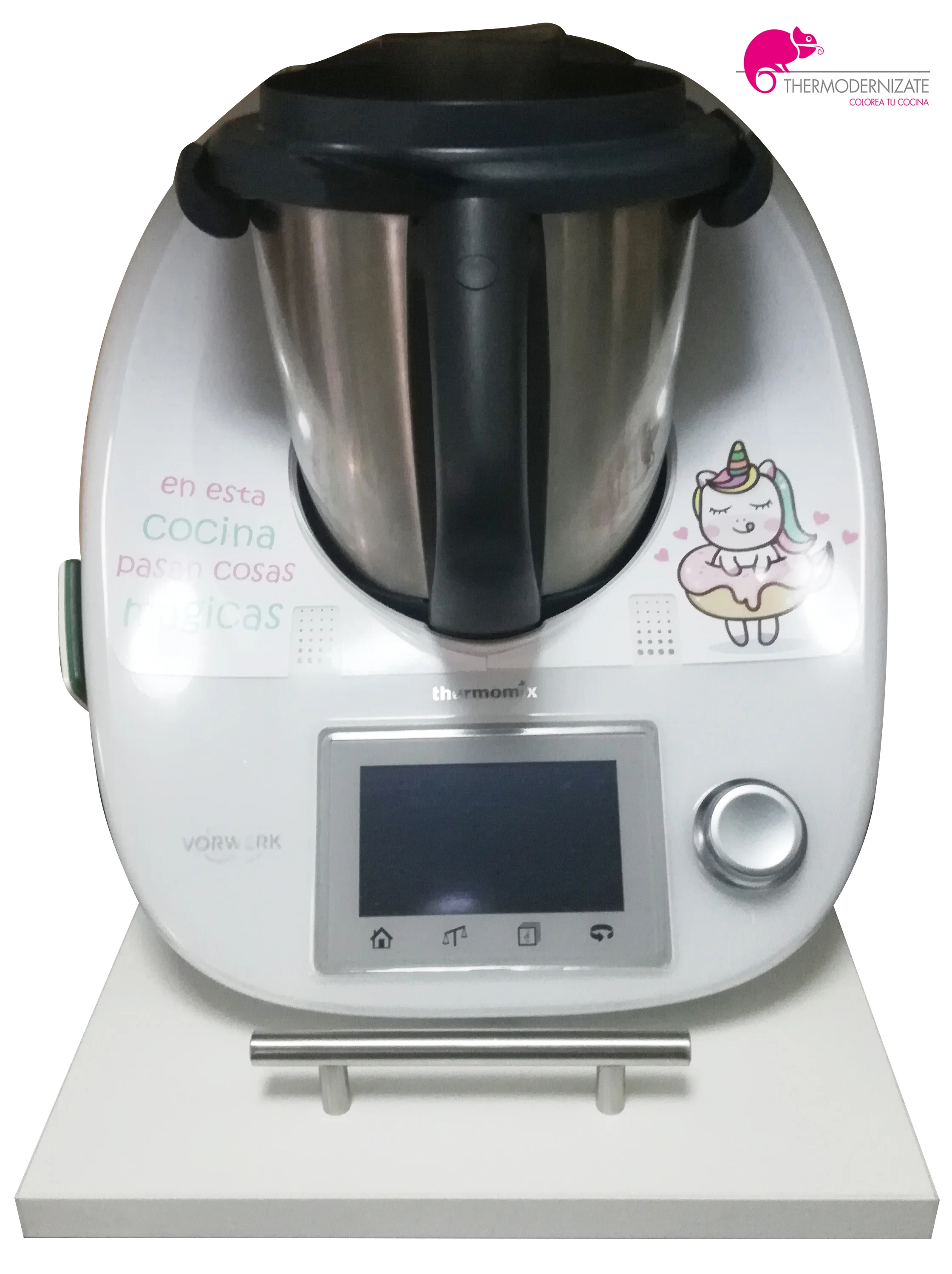قاعدة ، رف ، منزلق طاولة لـ THERMOMIX TM5 TM6 TM31 ، Monsieur kitchen Connect ، حماية التوازن وزارة الدفاع الأبيض كبيرة