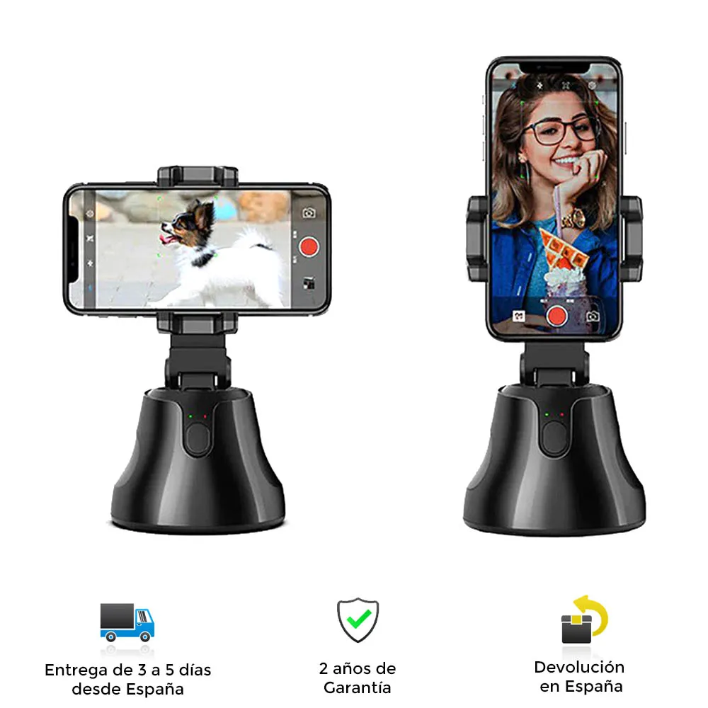 Phone support with auto object tracking, 360 ° rotation, easy installation, fast bluetooth connection