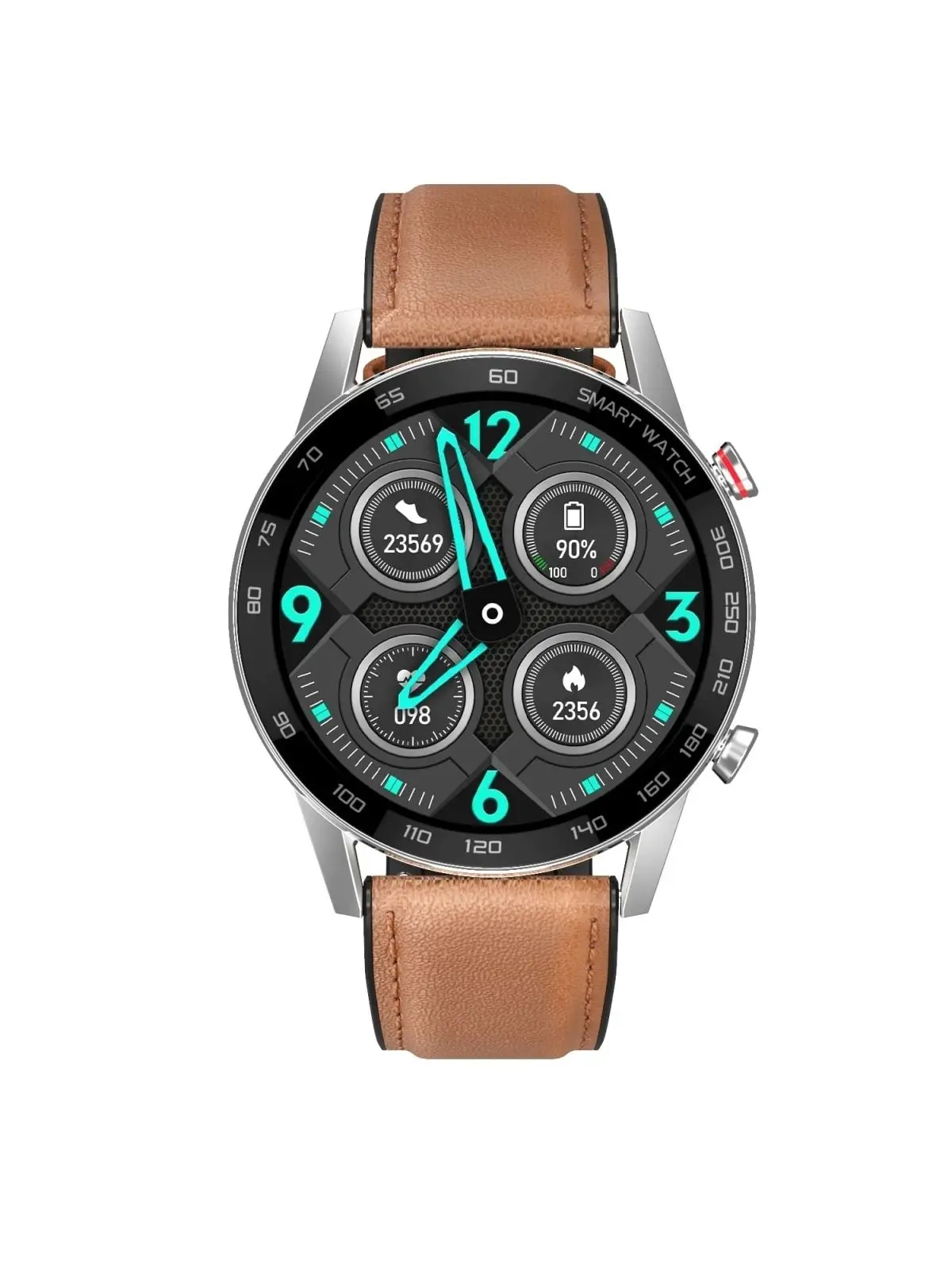 Dıgıng _ Zeus _ Smart Watch _ Speech _ Music _ Heartbeat _ Blood Pressure (Brown (Brown)