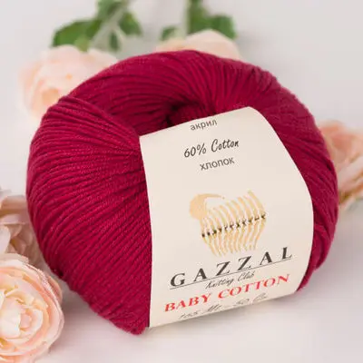 1 Ball Gazzal Baby Cotton Amigurumi Yarn 50 Gram 165 Mt. All Color Option Crochet Tool Kit Stitch Thread String Filament Cerato