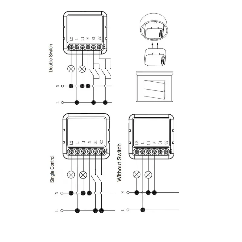 Saikiot Tuya Smart Zigbee 1Gang 2Gang Dimmer Module Voor Light Control Google / Alexa Ondersteund Voor Smart thuis