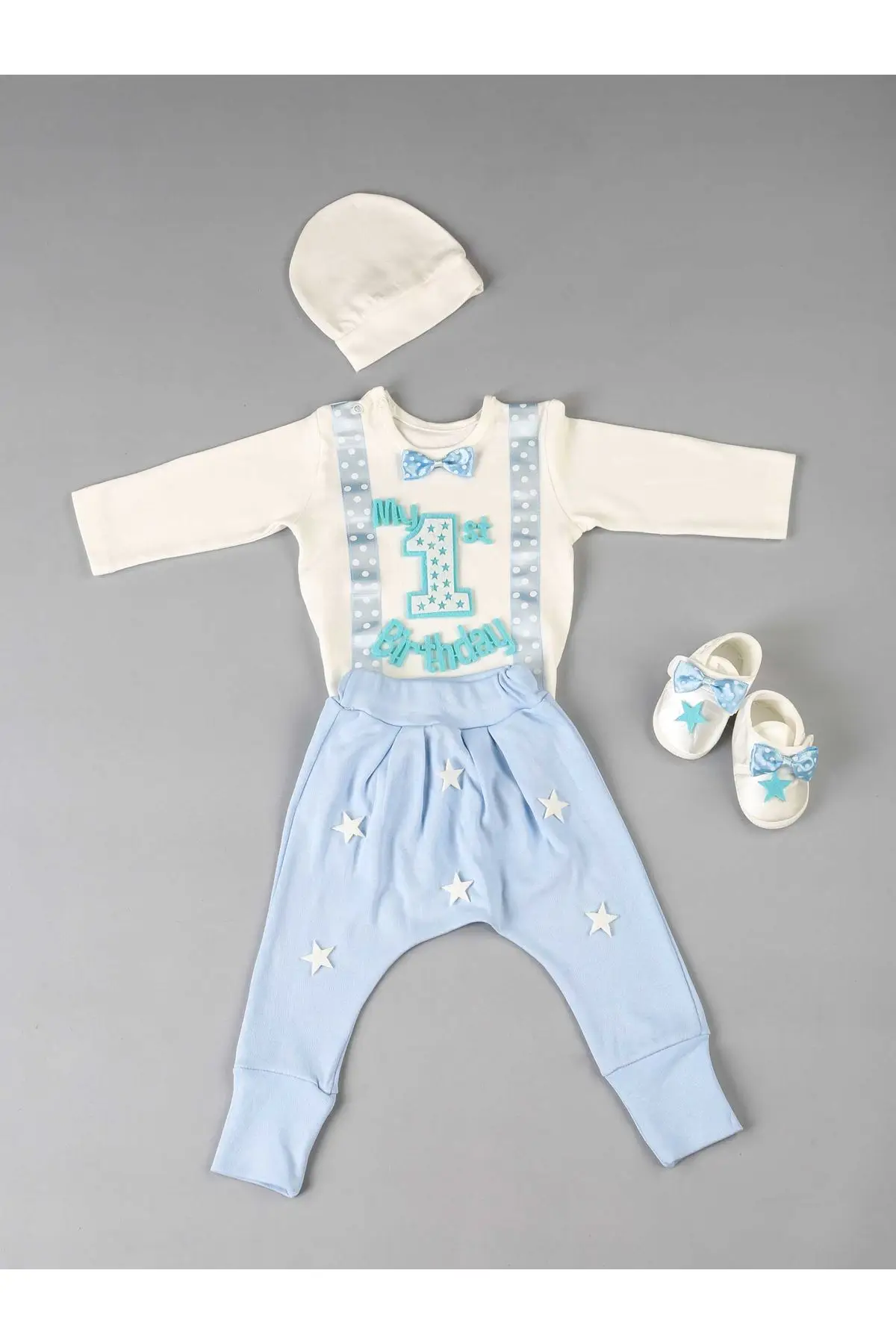 

Blue 1 Years Old Male Baby 4 PCs Set