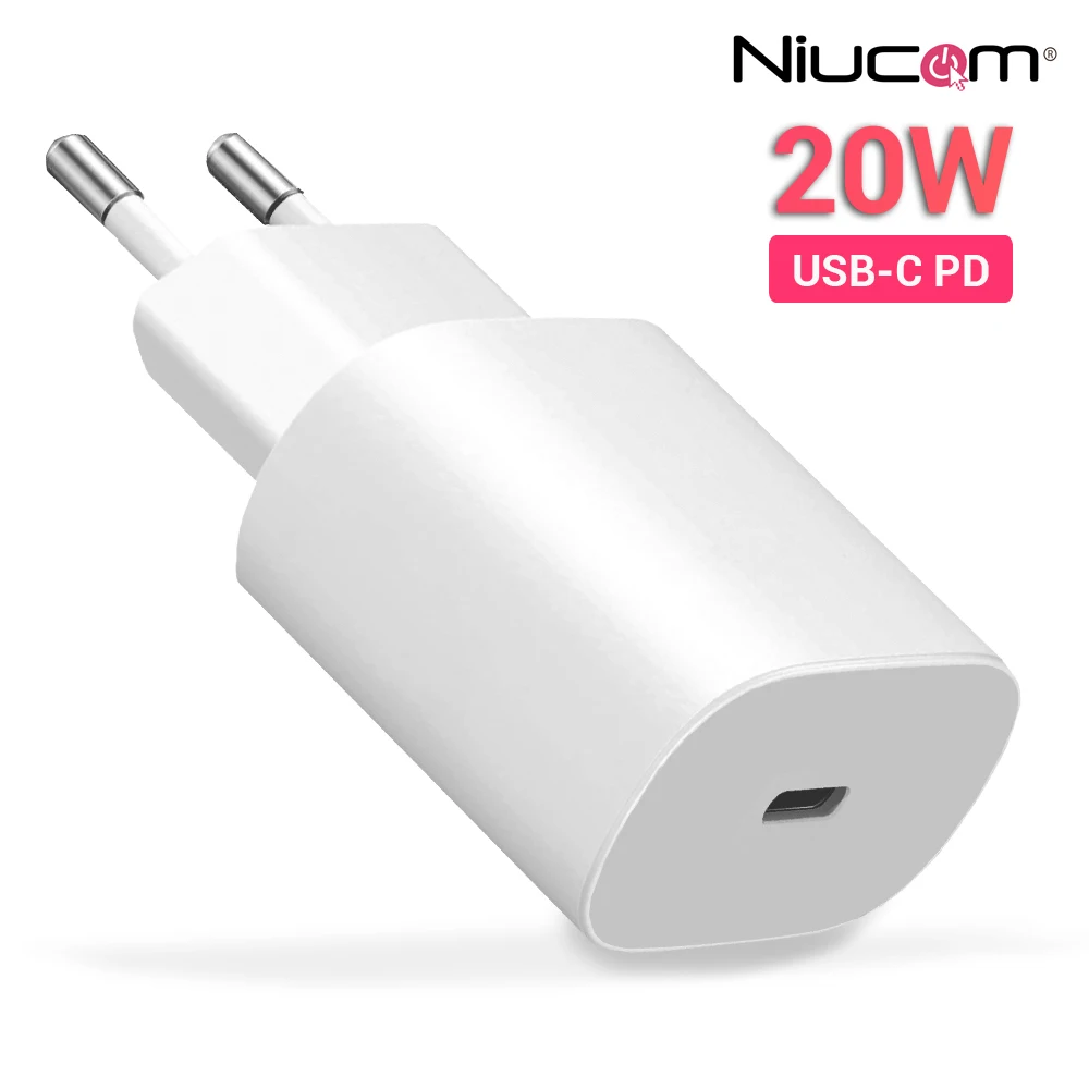 Niucom®Fast charging charger 20W for iPhone and Android mobile usb charger c pd with lightning Type c cable compatible iPhone 12