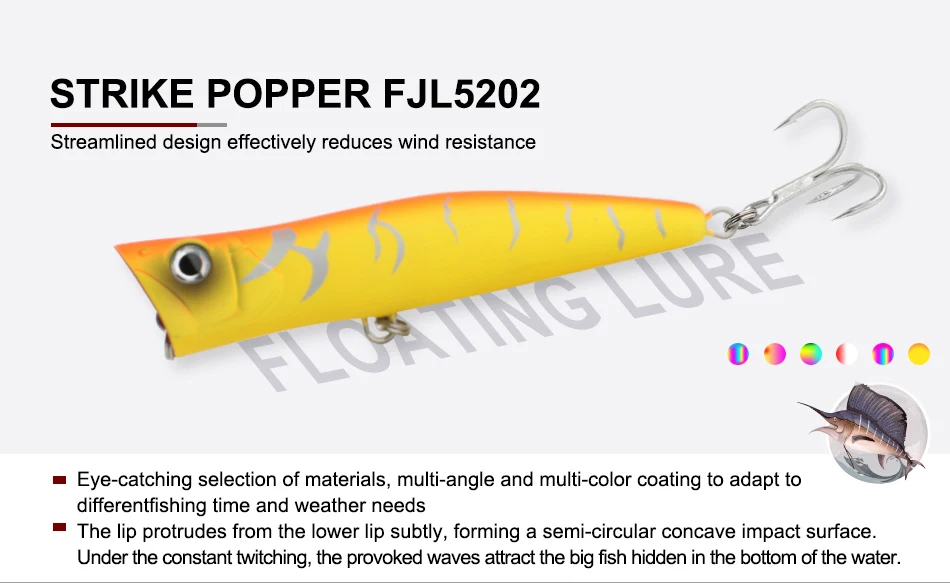 FJORD 140mm 51g Popper Angelköder Meer Salzwasser Harte Köder Schwimmende UV-Effekt Swimbaits Oberfläche Thunfisch Topwater Künstliche Köder – Detail 1